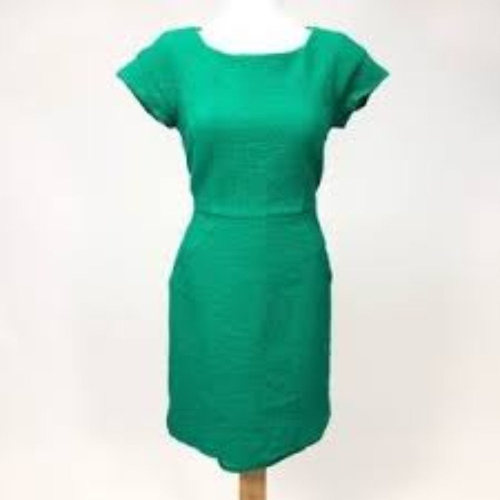 J. Crew Green Crepe Dress